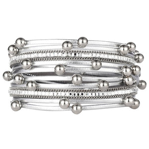 17KM Design Fashion Bead Multiple Layers Charm Bracelet For Women Men Leather Bracelets & Bangle New Femme Party Jewelry Gift