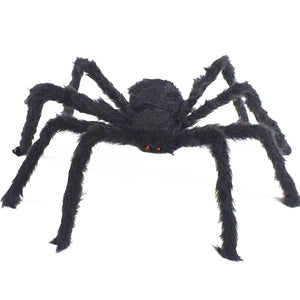 75cm Lifelike Black Spider Halloween Decoration Haunted House Prop Plush Toy Indoor Outdoor