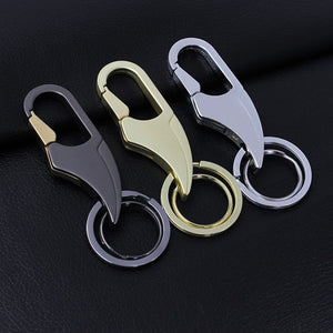 Man Metal key chain good quality Car key ring Creative gift black/gold/silver