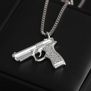 Chain Link Fashion Jewelry Wedding Banquet Evening Men Pendant Dating New Party Charm Necklace Gift Gun Shape